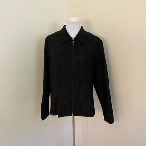 Citi Dress Chic Black Textured Women's Jacket